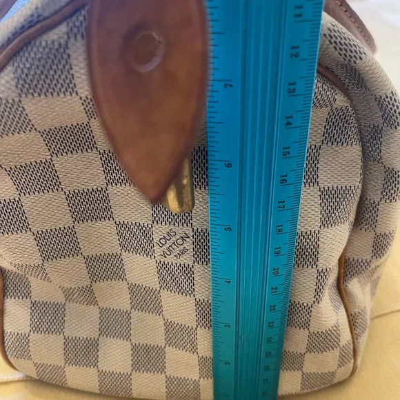 LOUIS VUITTON Damier Azur Speedy 30 Hand Bag Authentic, Vintage - Picture 13 of 14